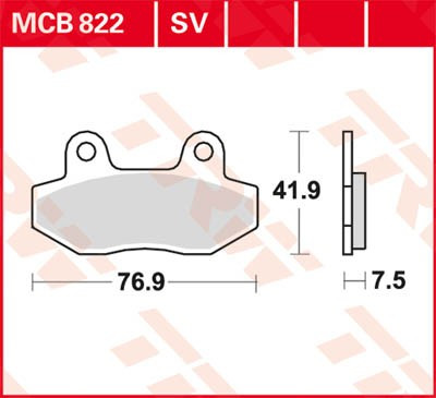 Scheibenbremsbeläge MCB822SV