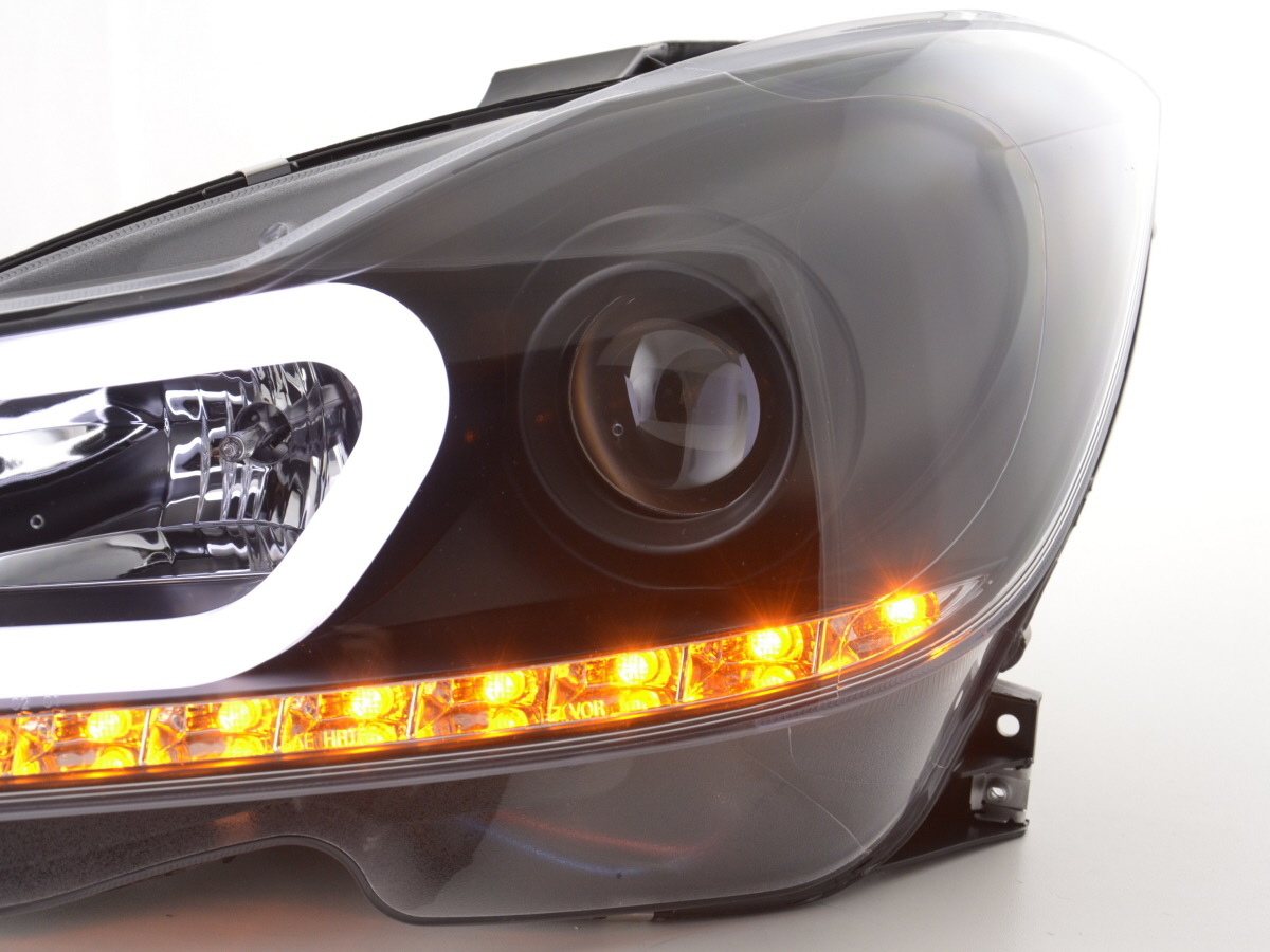 Scheinwerfer Set Daylight LED TFL-Optik Mercedes C-Klasse W204 Bj 11-14 schwarz Scheinwerfer Set Daylight LED TFL-Optik Mercedes C-Klasse W204 Bj 11-14 schwarz