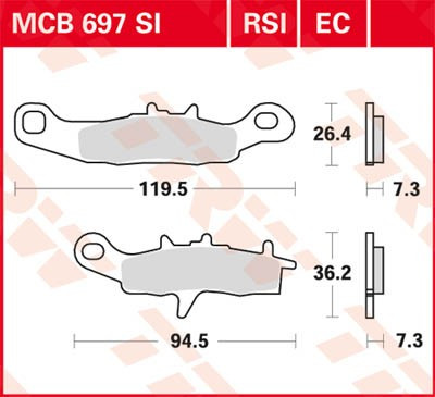 Scheibenbremsbeläge MCB697RSI