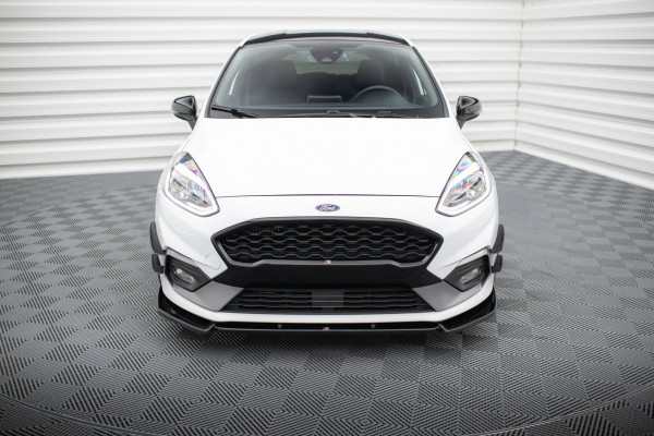 Front Ansatz V.7 Für Ford Fiesta Mk8 ST / ST-Line Schwarz Hochglanz