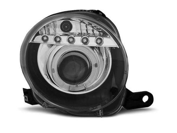 Scheinwerfer Fiat 500 07-15 Projektor Black Led