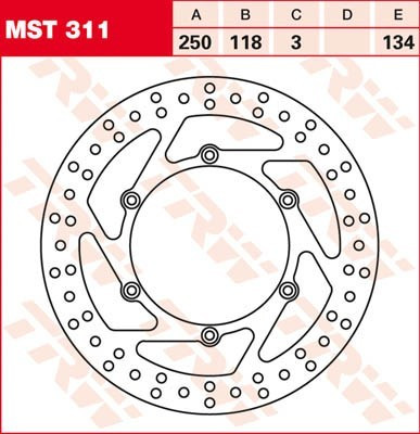 Bremsscheibe starr MST311