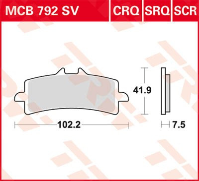 Scheibenbremsbeläge MCB792SCR