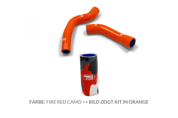 SAMCO SPORT Siliconschlauch Kit fire red camouflage für KTM 890 Duke R Modelljahr 2020-2024