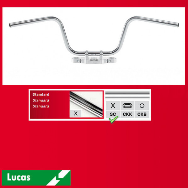 Stahllenker Apehanger verchromt 1 Zoll (25,4 mm), Breite 920 mm