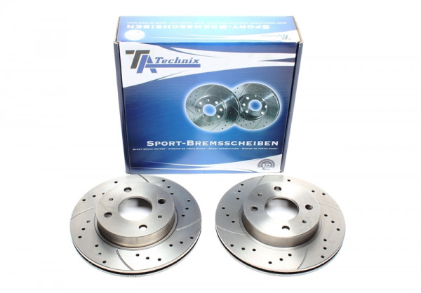 TA Technix Sport Bremsscheiben Satz Vorderachse passend für Nissan 100 NX & Sunny