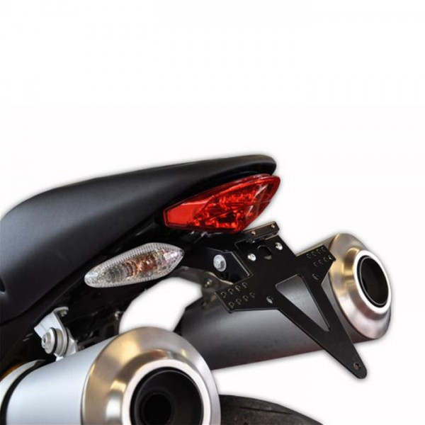 Kennzeichenhalter | DUCATI Monster 696 | 08-14 verstellbar | schwarz | inkl. Reflektorhalter