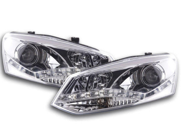 Scheinwerfer Set Daylight LED TFL-Optik VW Polo Typ 6R 2010- chrom