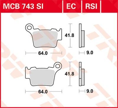 Scheibenbremsbeläge MCB743SI