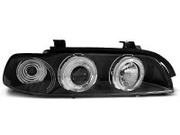 Scheinwerfer Angel Eyes schwarz passend für BMW E39 09.95–06.03 Scheinwerfer Angel Eyes schwarz passend für BMW E39 09.95–06.03