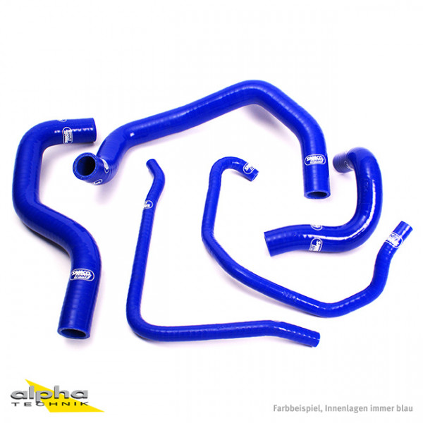 Samco Sport Siliconschlauch Kit blau passend für Kawasaki ZX6R ZX6RR 2003-2004