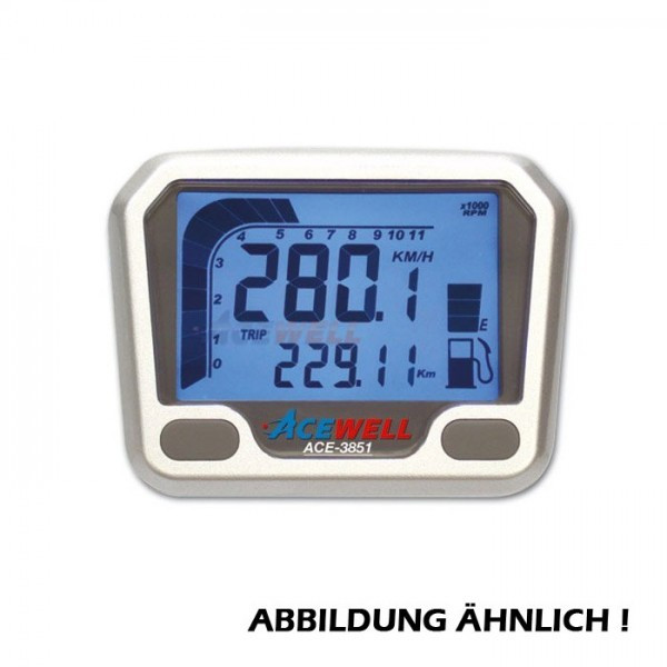 Multifunktionelles Digitalinstrument in carbonblau nur für YFM 660/700 | Tacho-DZM.-Uhr-Tankanzeige