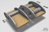 FOX Uni-Schalldämpfer oval zweiflutig Edelstahl Variante 1 FOX Uni-Schalldämpfer oval zweiflutig Edelstahl Variante 1