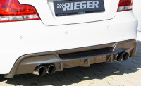 Rieger Heckeinsatz carbon look für BMW 1er E82, E88 (182 / 1C) Coupé 10.07- Ausführung: Schwarz matt