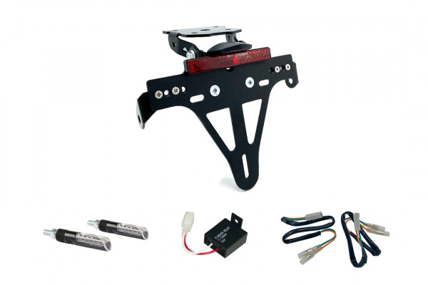 Kennzeichenhalter-Blinker-Kit IDEA passend für Kawasaki Z800 ab Modelljahr 2013 (Hinten)