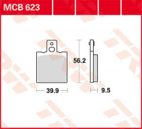 TRW Scheibenbremsbeläge MCB623 passend für Honda NSR 125 R TRW Scheibenbremsbeläge MCB623 passend für Honda NSR 125 R
