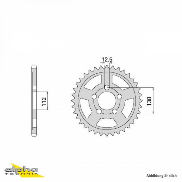 Kettenrad Stahl 48 Zähne Teilung 530 schwarz passend für Yamaha FZS600 Fazer RJ02