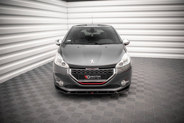 Front Ansatz V.2 Für Peugeot 208 GTi Mk1 Schwarz Hochglanz