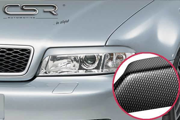 Scheinwerferblenden Carbon Look für Audi A4 B5 SB176-C Carbon Look Hochglanz
