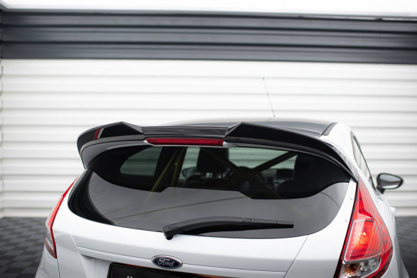 Spoiler CAP Für 3D Ford Fiesta ST Mk7 Facelift Schwarz Hochglanz