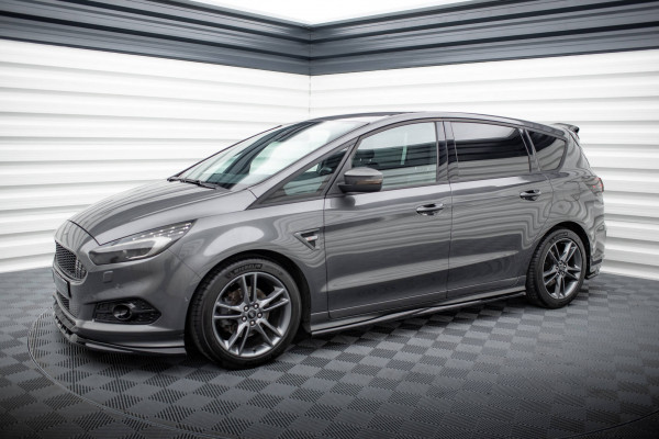 Seitenschweller Ansatz Für Ford S-Max ST-Line Mk2 Schwarz Hochglanz