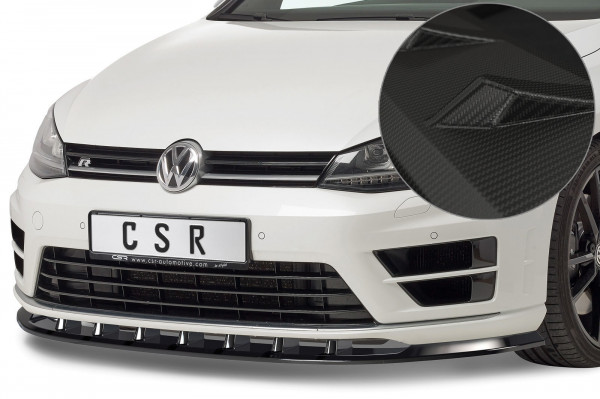 Cup-Spoilerlippe mit ABE für VW Golf 7 R CSL340-M Carbon Look Matt