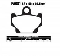 EBC FA81 R Bremsbeläge passend für Yamaha Modelle EBC FA81 R Bremsbeläge passend für Yamaha Modelle