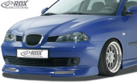 RDX Frontspoiler für SEAT Ibiza 6L (bis 2006) & Cordoba 6L Frontlippe Front Ansatz Spoilerlippe Gitter: Alugitter silber