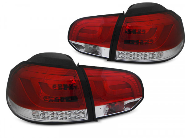 LED BAR Rücklichter rot weiß passend für VW Golf 6 10.08-12