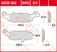 Scheibenbremsbeläge MCB682 passend für Suzuki & Kawasaki Scheibenbremsbeläge MCB682 passend für Suzuki & Kawasaki