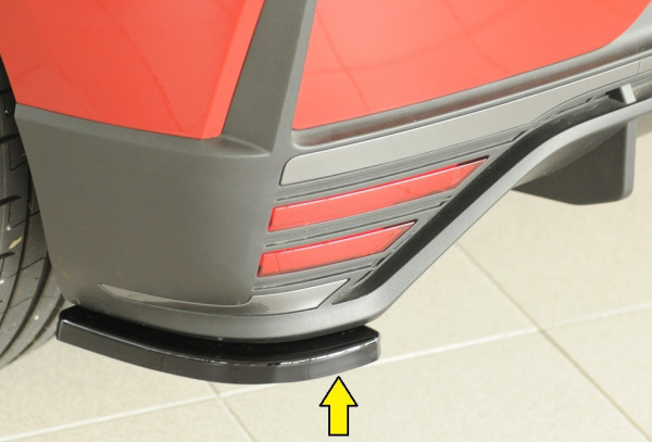 Rieger Heckschürzenansatz seitlich links glanz schwarz für Hyundai i20 N-Performance (BC3) 5-tür. (