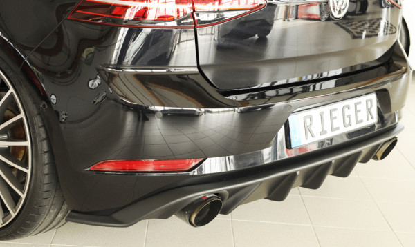 Rieger Heckeinsatz matt schwarz für VW Golf 7 GTI 5-tür. 02.17- (ab Facelift)