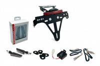 Kennzeichenhalter-Blinker-Kit SQ-LED passend für Kawasaki Z800 ab Modelljahr 2013 Kennzeichenhalter-Blinker-Kit SQ-LED passend für Kawasaki Z800 ab Modelljahr 2013