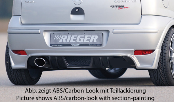 Rieger Heckschürzenansatz passend für Opel Corsa C Facelift (ab 06/2003)