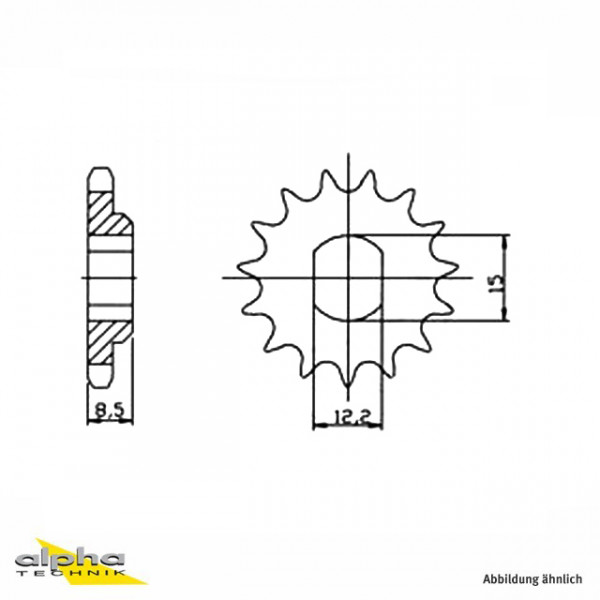 Ritzel 10 Zähne Teilung 415 passend für KTM 50 SX