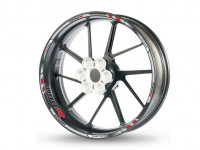 Felgenrandaufkleber passend für BMW S1000R | M1000R weiß-rot Felgenrandaufkleber passend für BMW S1000R | M1000R weiß-rot