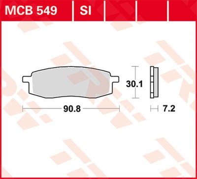 Scheibenbremsbeläge MCB549SI