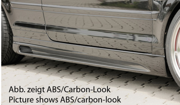 Rieger Seitenschweller links matt schwarz für Audi A4 (8H) Cabrio 04.02-12.05 (bis Facelift)