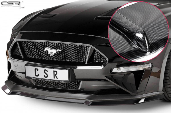 Cup-Spoilerlippe mit ABE für Ford Mustang VI CSL452-C Carbon Look Hochglanz