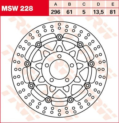 Bremsscheibe schwimmend MSW228