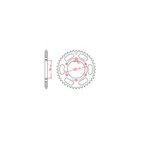 Kettenrad Stahl 43 Zähne Teilung 428 passend für Yamaha YS125 Kettenrad Stahl 43 Zähne Teilung 428 passend für Yamaha YS125