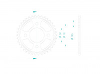 Kettenrad Stahl 38 Zähne Teilung 420 passend für Honda MSX125 Grom Kettenrad Stahl 38 Zähne Teilung 420 passend für Honda MSX125 Grom