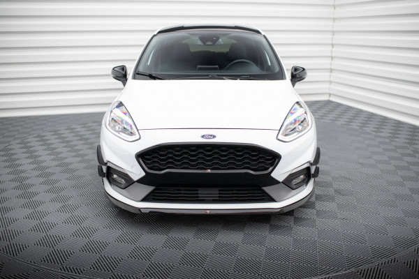 Front Ansatz V.6 Für Ford Fiesta Mk8 ST / ST-Line Schwarz Hochglanz
