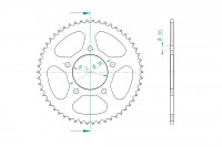 Kettenrad Stahl 54 Zähne Teilung 428 passend für SWM Kettenrad Stahl 54 Zähne Teilung 428 passend für SWM