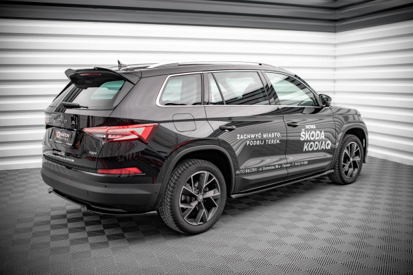 Seitenschweller Ansatz Für Skoda Kodiaq Mk1 Facelift Schwarz Hochglanz