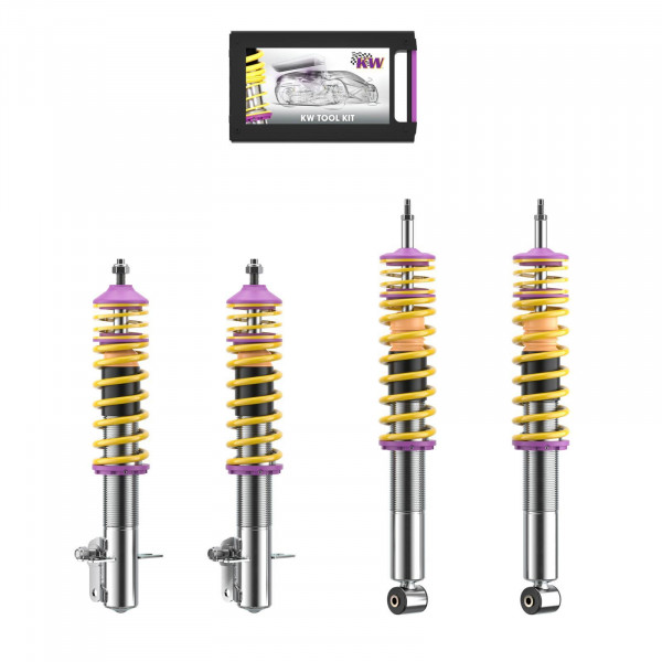 KW Gewindefahrwerk V1 inox passend für VW Golf I Cabriolet (155)