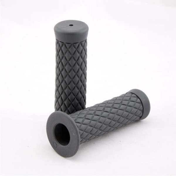 Choppergriff "Diamond" grau 22 mm 125 mm geschlossen