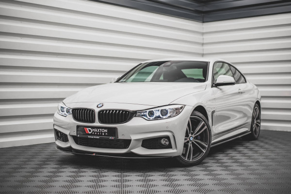 Front Ansatz V.2 Für BMW 4er Coupe / Gran Coupe / Cabrio M-Paket F32 / F36 / F33 Schwarz Hochglanz