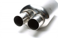 TA Technix Edelstahl Sportendschalldämpfer universal 2 x 52mm rund / scharf TA Technix Edelstahl Sportendschalldämpfer universal 2 x 52mm rund / scharf