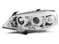 Scheinwerfer Angel Eyes Chrome passend für Opel Astra G 09/1997–02/2004 Scheinwerfer Angel Eyes Chrome passend für Opel Astra G 09/1997–02/2004